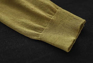 Áo khoác cardigan linen dệt kim dài tay cổ V - NU9161