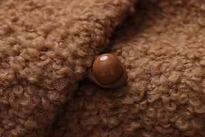 Áo khoác lông terry dài tay cổ tròn khuy gỗ - NU9708