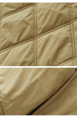 Áo khoác lông vũ dài tay cổ đứng trần trám túi vuông - NU9706