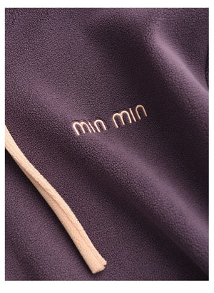 Áo hoodies nỉ dài tay thêu chữ minmin - NU9483