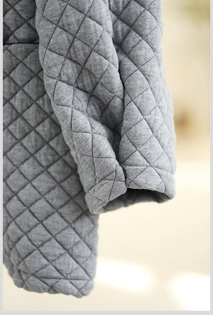 Áo khoác dài tay lót lông form rộng kiểu trần trám - NU6514