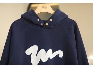 Áo hoodies dài tay lót lông in chữ - NU8135
