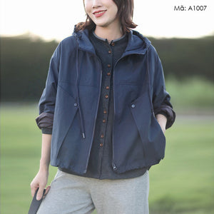 Áo khoác dài tay có mũ - A1006