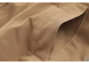 Áo khoác retro dài tay có mũ khuy cài hai túi đứng - NU9157