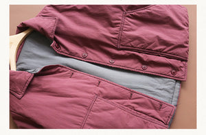 Áo khoác retro dài tay cổ đức hai túi vuông khuy cài - NU9577