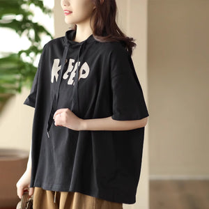 Áo hoodies ngắn tay in chữ KEEP - NU8773