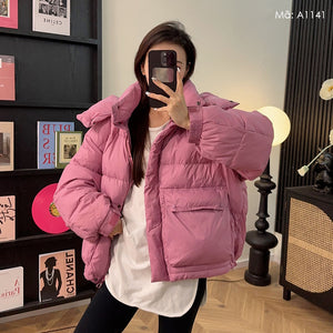 Áo khoác lông vũ dài tay có mũ - A1141