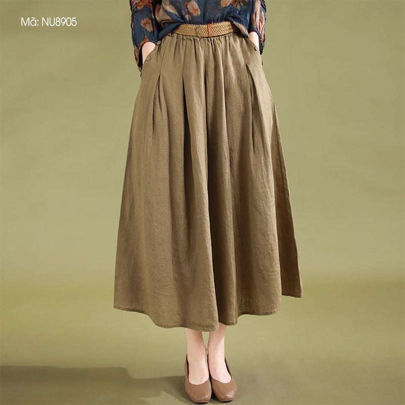 Set bộ Linen Premium áo sơ mi kèm chân váy - Áo xanh cốm - Chân váy xanh  rêu | Lazada.vn