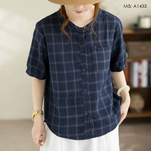 Áo sơ mi ngắn tay kẻ caro - A1433
