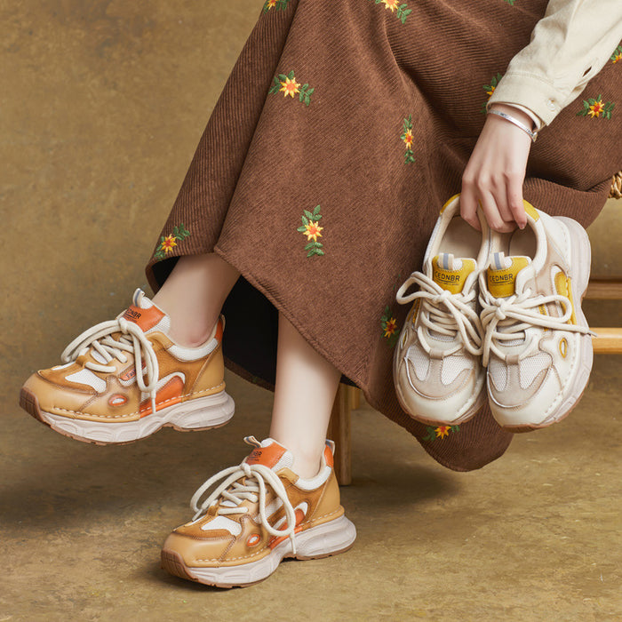 Giày da Forrest Gump cột dây để cao - G073