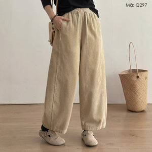 Quần baggy nhung ống đứng - Q297