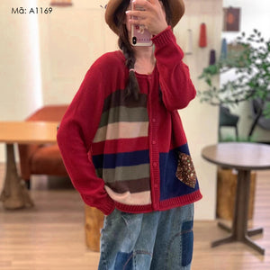 Áo khoác len cardigan dài tay - A1169