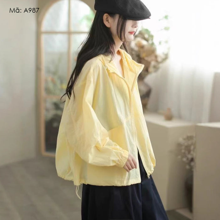 Áo khoác dài tay có mũ - A987