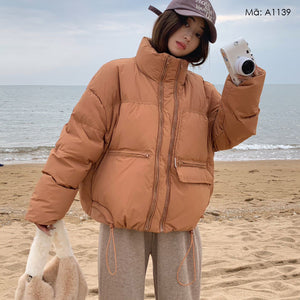Áo khoác lông vũ dài tay hai khóa - A1139