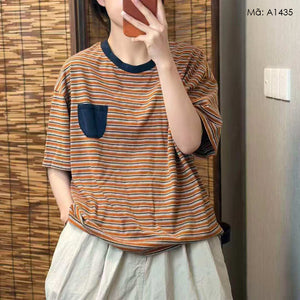 Áo T-shirt ngắn tay kẻ sọc - A1435