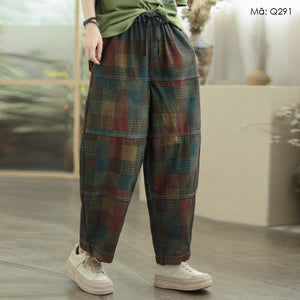 Quần baggy denim caro - Q291