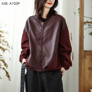 Áo khoác da dài tay - A1039