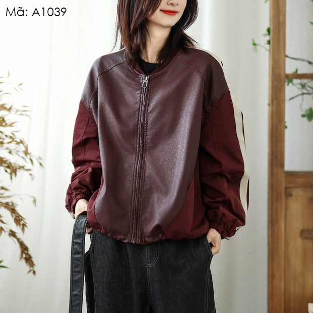 Áo khoác da dài tay - A1039