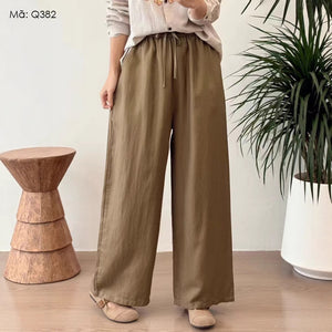 Quần baggy linen ống rộng - Q382
