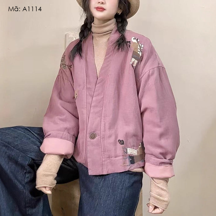 Áo khoác cardigan form rộng - A1114