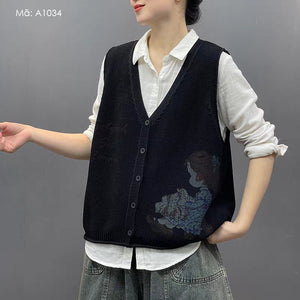 Áo len gile cổ V - A1034