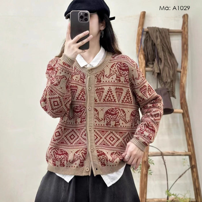 Áo khoác len retro - A1029