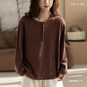 Áo T-shirt dài tay kẻ sọc - A1346