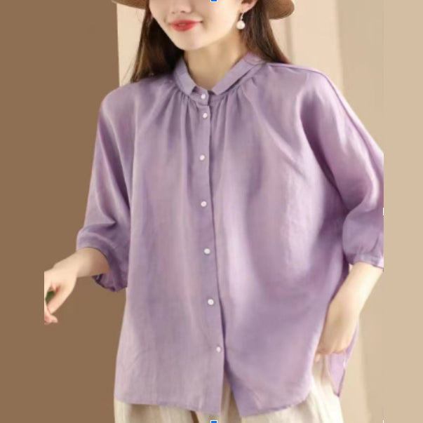 Áo sơ mi linen ngắn tay - A985