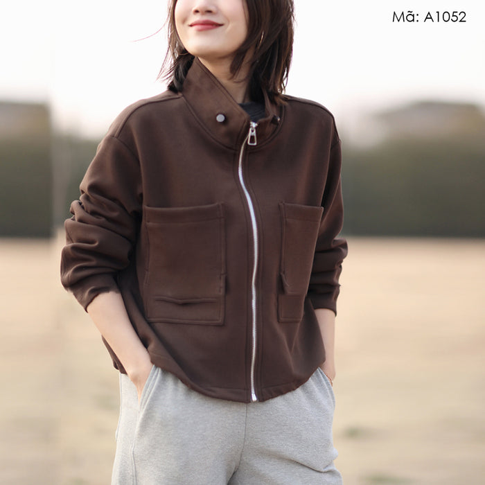 Áo khoác nỉ cổ đứng - A1052