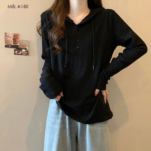 Áo hoodies dài tay khuy cài - A149