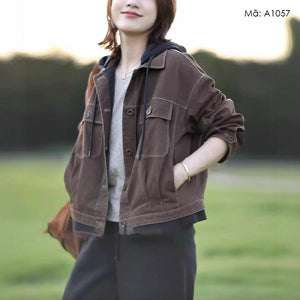 Áo khoác denim có mũ - A1055