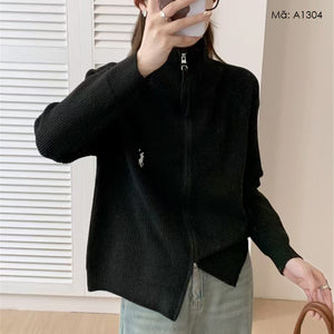 Áo khoác len cổ lọ đơn sắc - A1303 - kamaka.vn