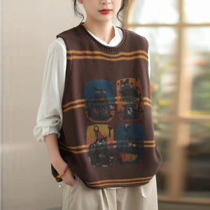 Áo len gile in hoạt hình - A1347