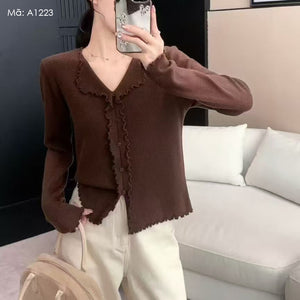 Áo len dài tay cổ V - A1220 - kamaka.vn