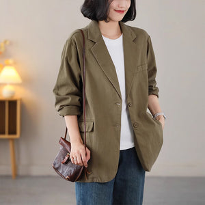 Áo khoác blazer dài tay túi sau kiểu hai khuy - NU9125