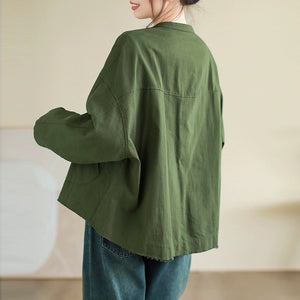 Áo khoác dài tay cổ tròn túi doremon - NU9331