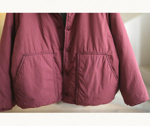 Áo khoác retro dài tay cổ đức hai túi vuông khuy cài - NU9577