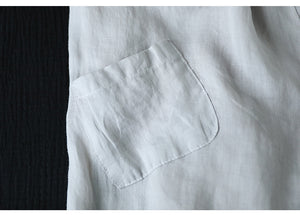 Quần baggy linen lửng lưng thun hai túi sau kiểu lệch - NU10299