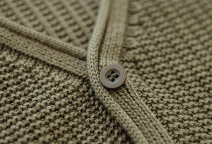 Áo khoác cardigan len đan dài tay cổ V thêu chú cá - NU9640