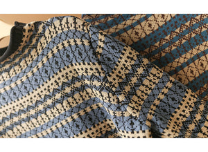 Áo len đan dài tay cổ lọ hoa văn cổ điển - NU6194