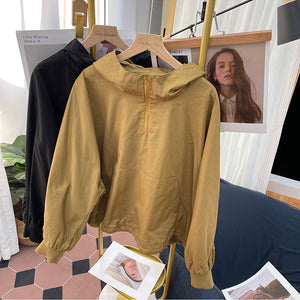 Áo hoodies dài tay lót lông hai túi chéo - NU8072