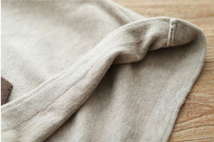 Áo T-shirt dệt kim dài tay cổ kiểu khăn quàng - NU7947