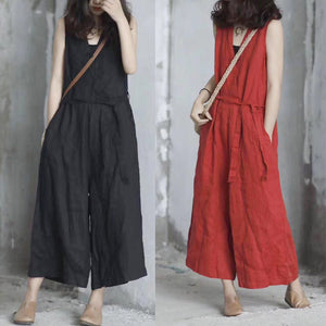 Quần BAGGY yếm một màu eo thắt dây - NU3204 - kamaka.vn - thời trang nhật