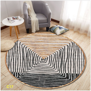 Thảm sàn tròn - thảm sofa hoạ tiết trừu tượng - kamaka.vn - thời trang nhật