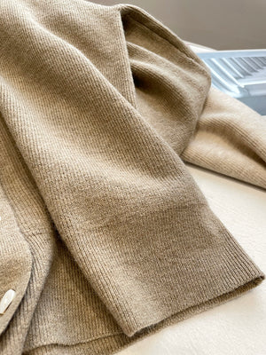 Áo khoác cardigan len dệt kim dài tay cổ tròn - NU7818