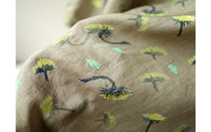 Áo sơ mi linen ngắn tay cổ pipi in hoa cúc khuy sau - NU5992