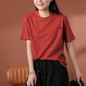 Áo T-shirt ngắn tay cổ tròn thêu chữ BB - NU8445