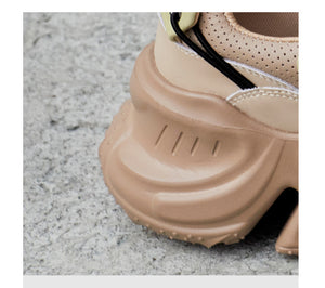 Giày da retro Sneaker quai dán để cao - OD1362