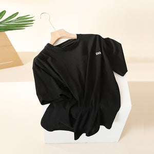 Áo T-shirt ngắn tay cổ tròn thêu chữ BB - NU8445