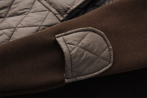 Áo khoác lót lông trần trám dài tay phối mảnh thun - NU8025